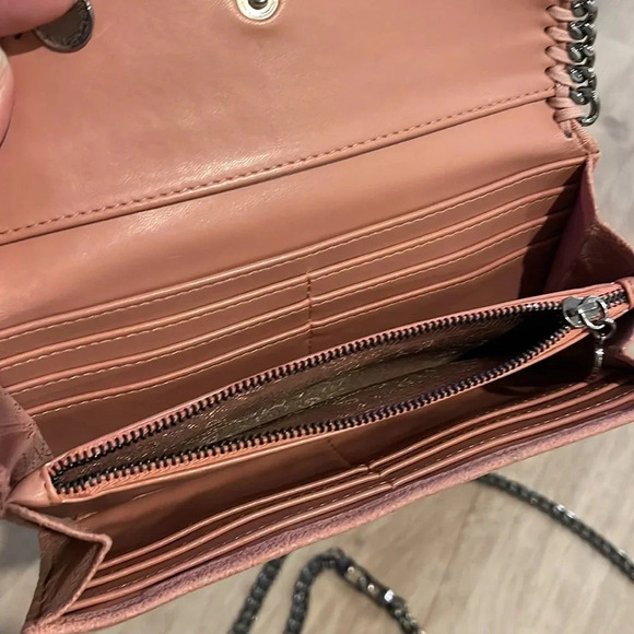 Stella McCartney Mini Falabella Metallic Wallet in Pink Suede - Picture 7 of 15